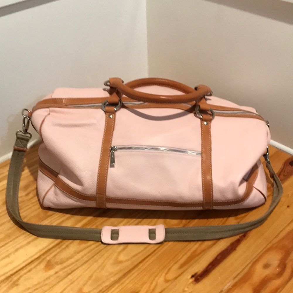 Marco Buggiani Pink Leather Duffle Bag